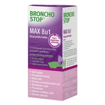 Bronchostop MAX 8u1 sirup za suhi i produktivni kašalj 120ml