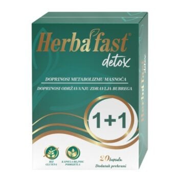 Herbafast Detox kapsule za izlučivanje viška vode 1+1 GRATIS