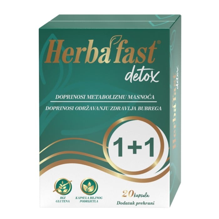 Herbafast Detox kapsule za izlučivanje viška vode 1+1 GRATIS Herbafast Detox kapsule za izlučivanje viška vode 1+1 GRATIS