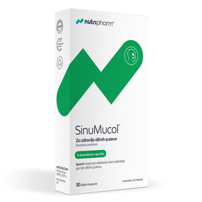 Nutripharm SinuMucol kapsule za gornje dišne puteve 30 kapsula Nutripharm SinuMucol kapsule za gornje dišne puteve 30 kapsula