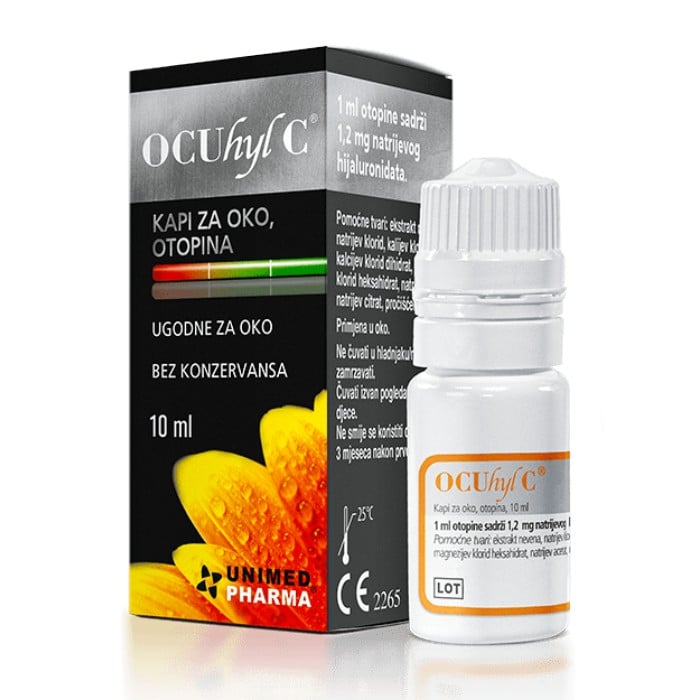 OCUhyl C kapi za suhe i osjetljive oči s hijaluronskom kiselinom 10ml OCUhyl C kapi za suhe i osjetljive oči s hijaluronskom kiselinom 10ml