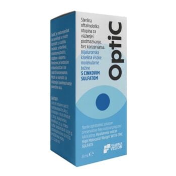 OptiC kapi za suhe i nadražene oči s hijaluronskom kiselinom i cinkom 8ml