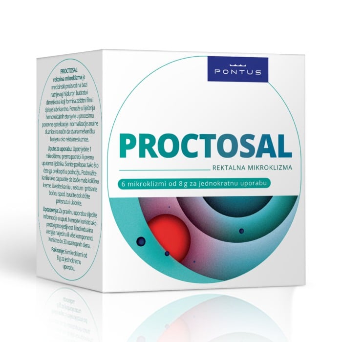 Proctosal rektalna mikroklizma za hemoroide i obnovu analne sluznice 6x8 g Proctosal rektalna mikroklizma za hemoroide i obnovu analne sluznice 6x8 g