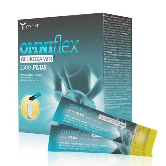 Yasenka Omniflex Glukozamin 1500 Plus za zglobove 20 vrećica Yasenka Omniflex Glukozamin 1500 Plus za zglobove 20 vrećica