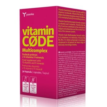 Yasenka Vitamin CODE multiCOMPLEX 13 vitamina i 9 minerala 30 kapsula