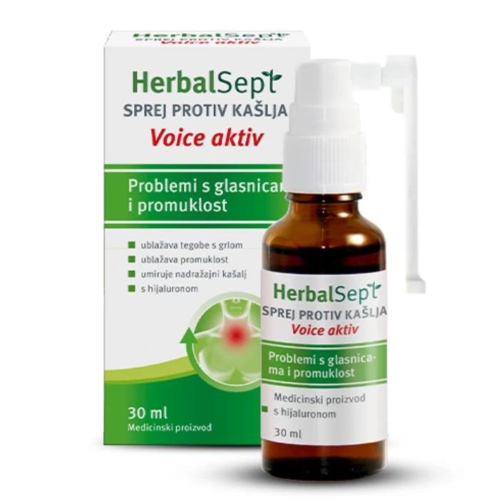 HerbalSept Voice Aktiv sprej za promuklost i kašalj 30ml HerbalSept Voice Aktiv sprej za promuklost i kašalj 30ml