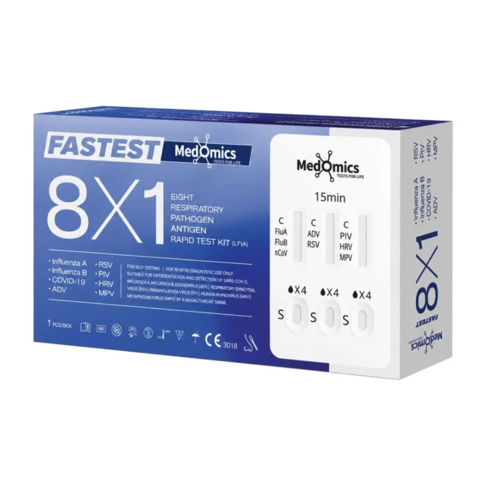 MedOmics brzi antigenski test za 8 respiratornih virusa 1 komad MedOmics brzi antigenski test za 8 respiratornih virusa 1 komad