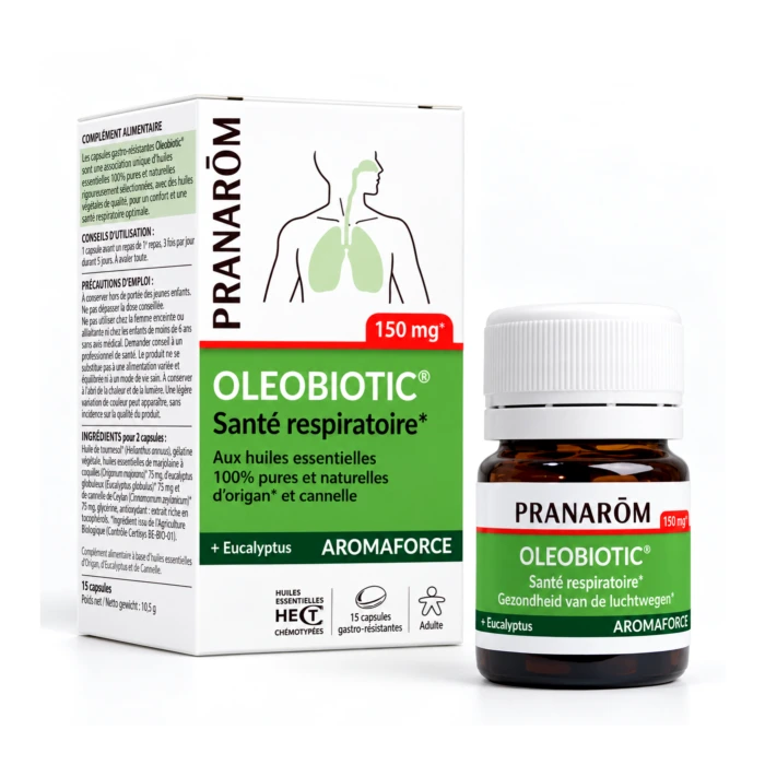 Pranarôm Oleobiotic Eucalyptus+ za zdravlje dišnih putova 15 kapsula Pranarôm Oleobiotic Eucalyptus+ za zdravlje dišnih putova 15 kapsula