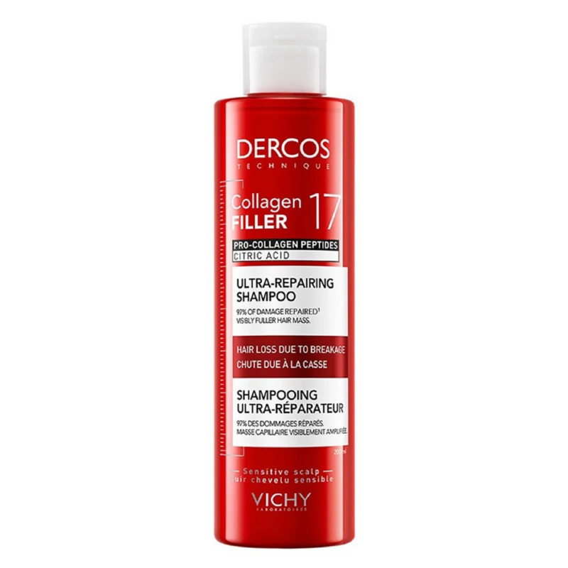 Vichy Dercos Collagen 17 Filler ultra-obnavljajući šampon za oslabljenu kosu 200ml Vichy Dercos Collagen 17 Filler ultra-obnavljajući šampon za oslabljenu kosu 200ml